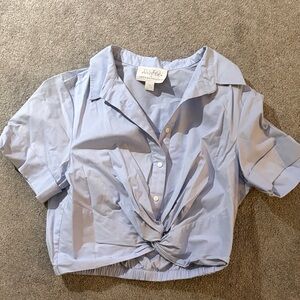 Antthony Light Blue Women's Button Down Shirt